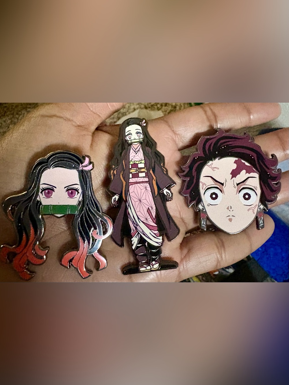 Trio of Demon Slayer pins